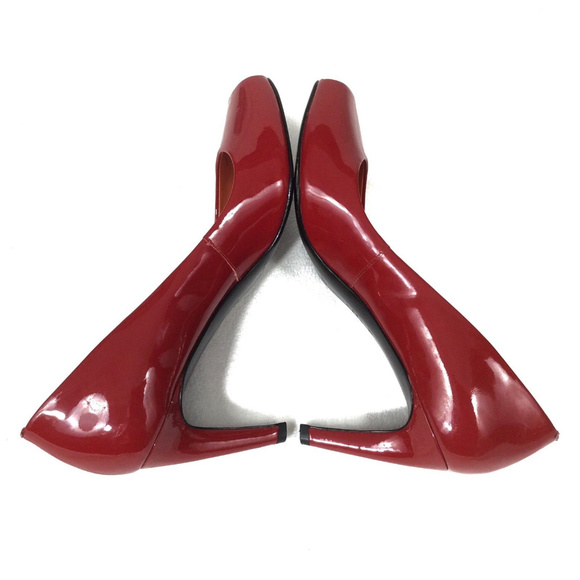 ❌SOLD❌ VIA SPIGA Red 100% Patent Leather Peep Toes - Picture 3 of 6
